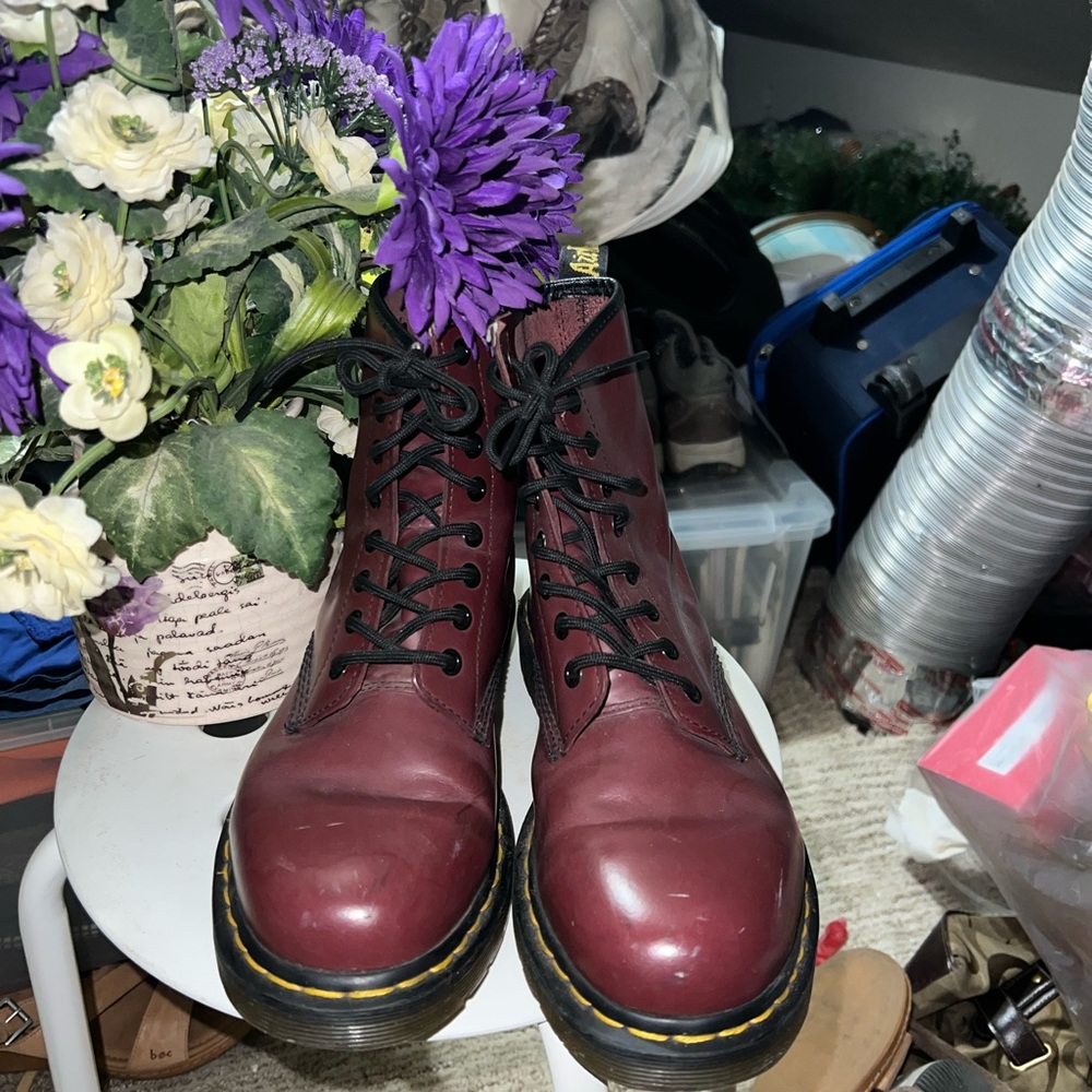Red doc martens